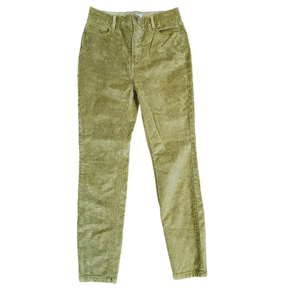 Free People Sz‎ 28 High Rise Velvet Skinny Pants High Waisted Cyndi Retro Style